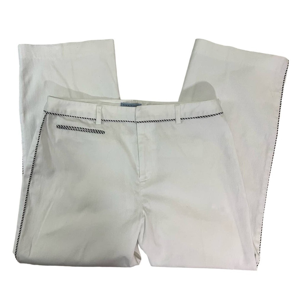 Territories New Frontier Pants with Nautical Trim in White, Size 6